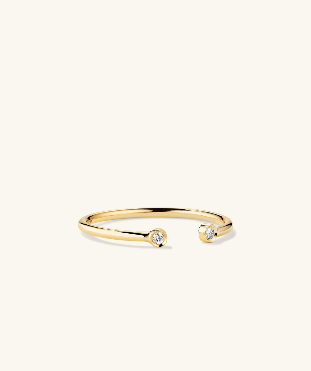 Mejuri Diamonds Open Ring - 14k Yellow Gold