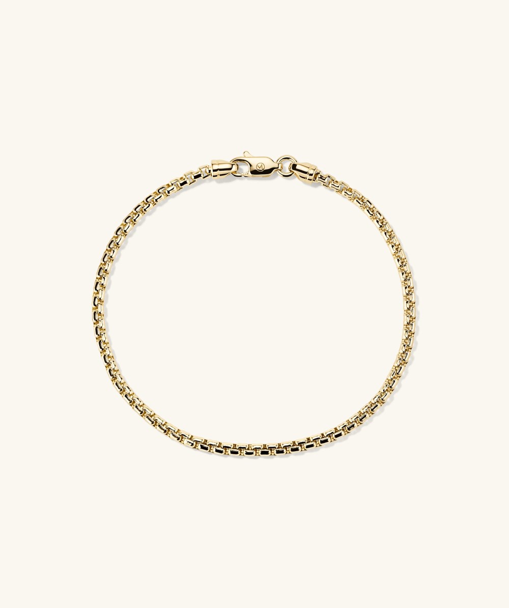 Mejuri Round Box Chain Bracelet - 14k Yellow Gold