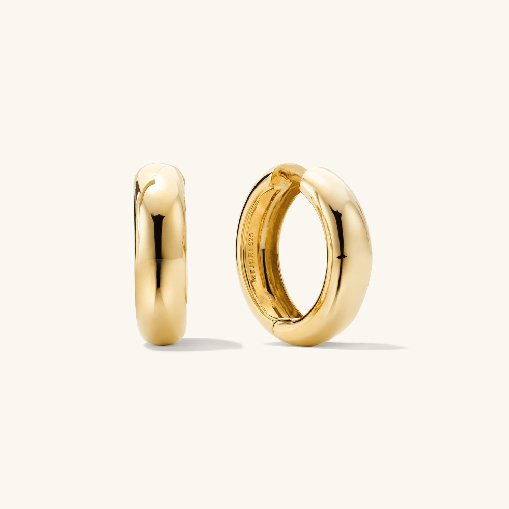 Mejuri Chunky Large Hoops - Gold Vermeil