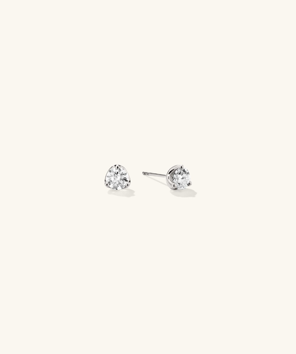 Mejuri Lab Grown Diamond Round Studs 1 TCW - 14k White Gold Mejuri Lab Grown Diamond Round Studs 1 TCW - 14k White Gold