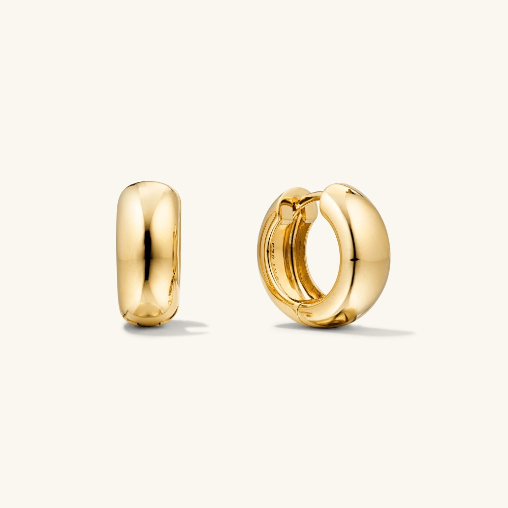 Mejuri Chunky Medium Hoops - Gold Vermeil