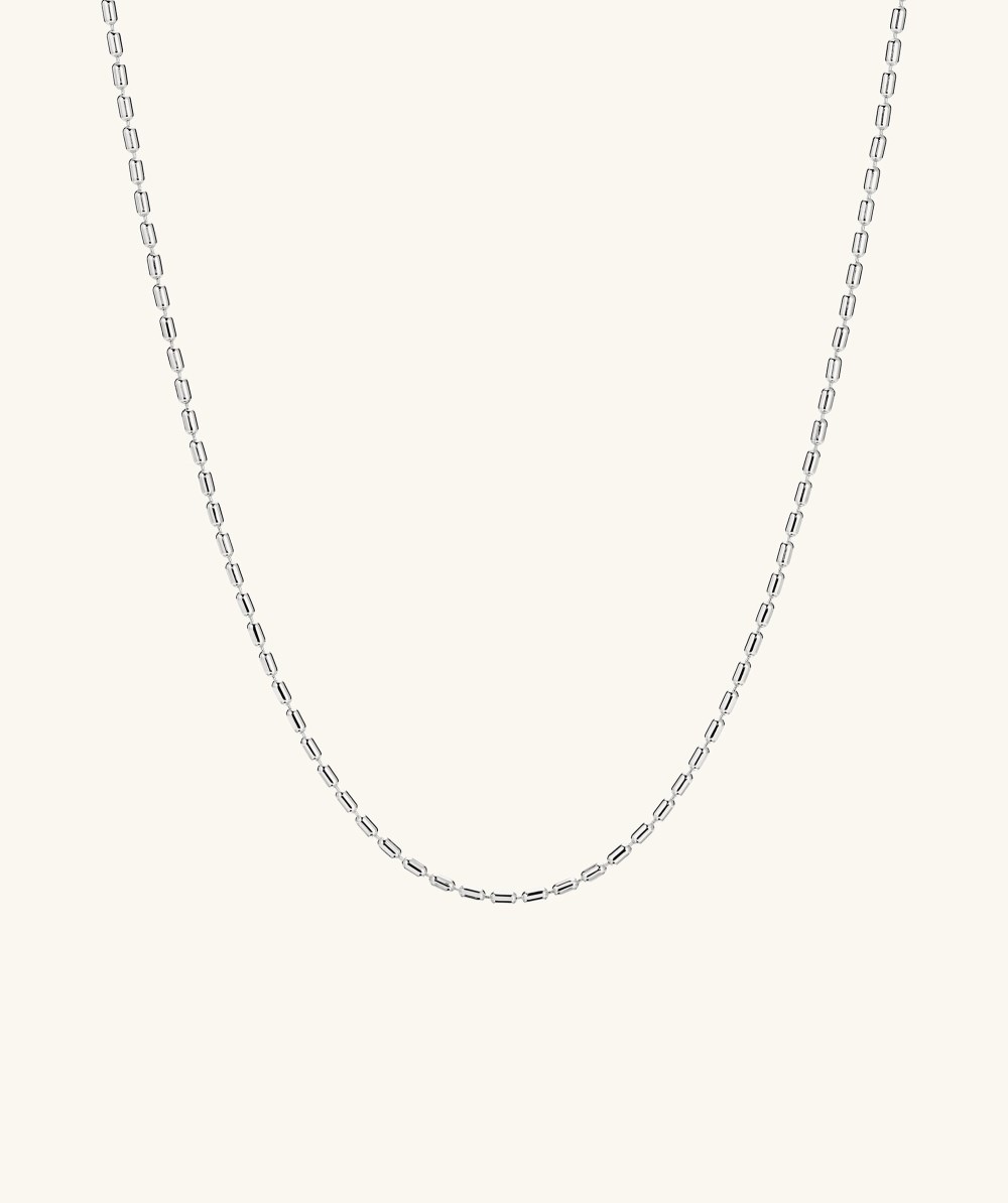 Mejuri Barrel Link Chain Necklace - Sterling Silver