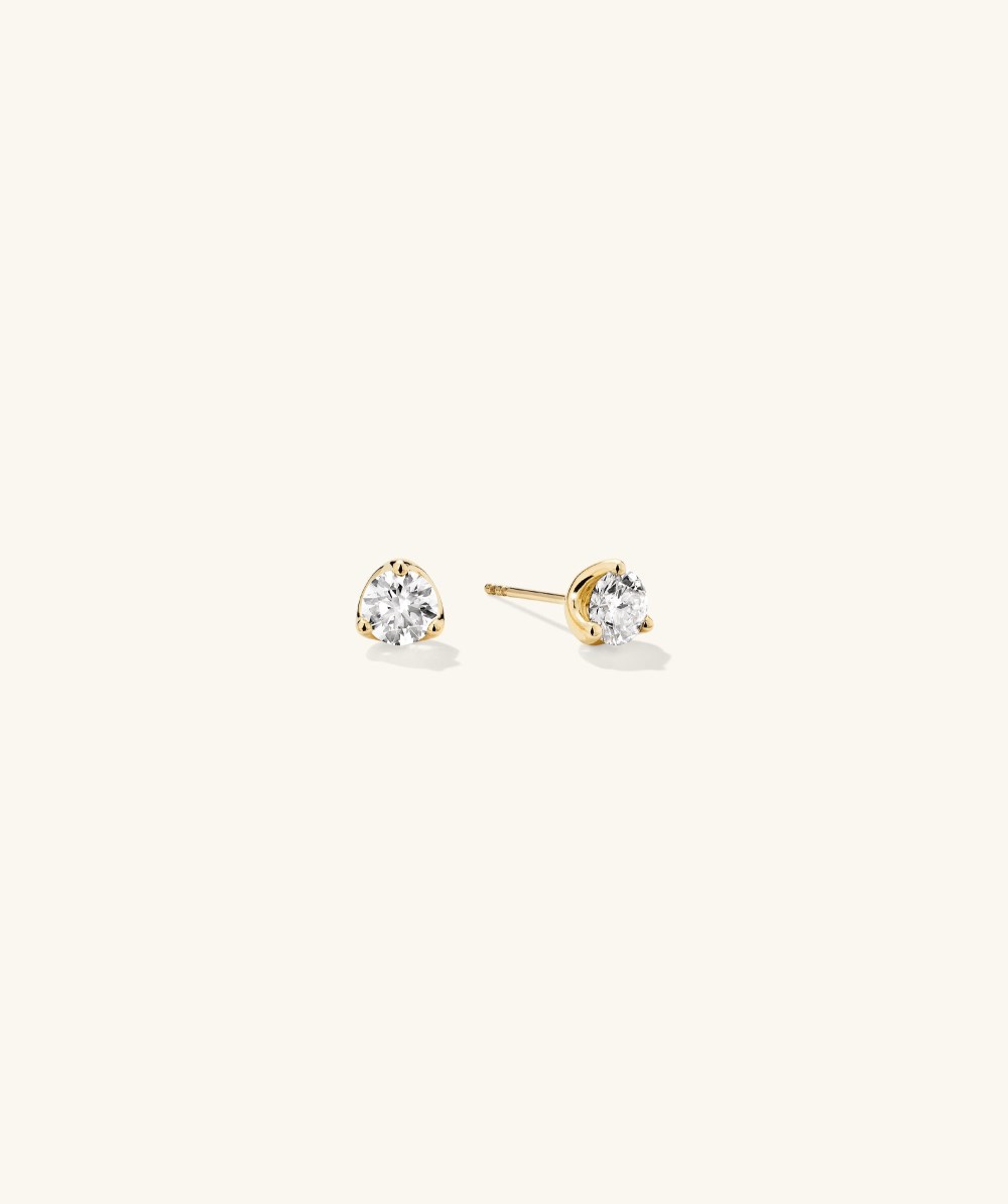 Mejuri Lab Grown Diamond Round Studs 1 TCW - 14k Yellow Gold Mejuri Lab Grown Diamond Round Studs 1 TCW - 14k Yellow Gold