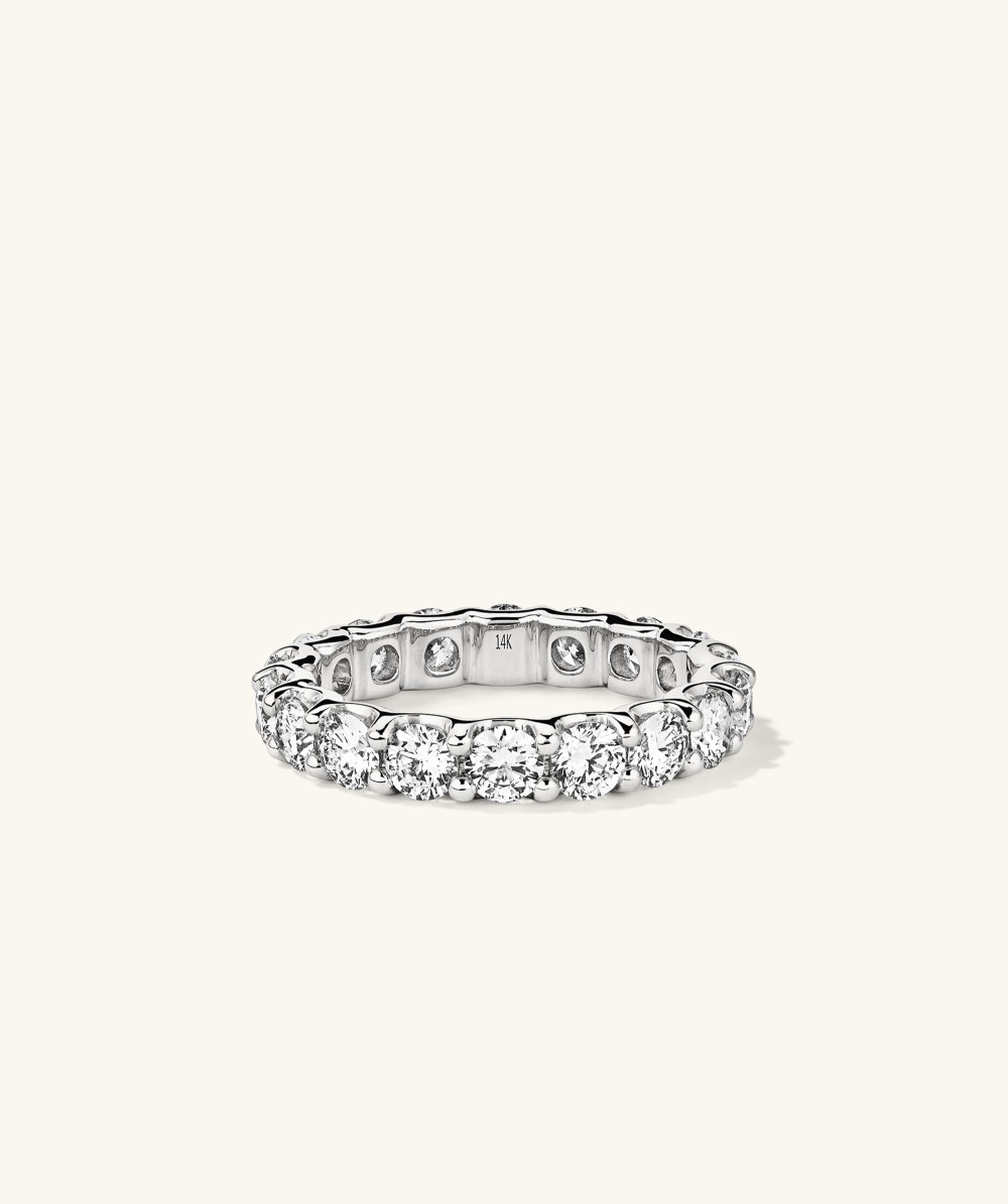 Mejuri 3.5mm Lab Grown Diamond Eternity Band - 14k White Gold