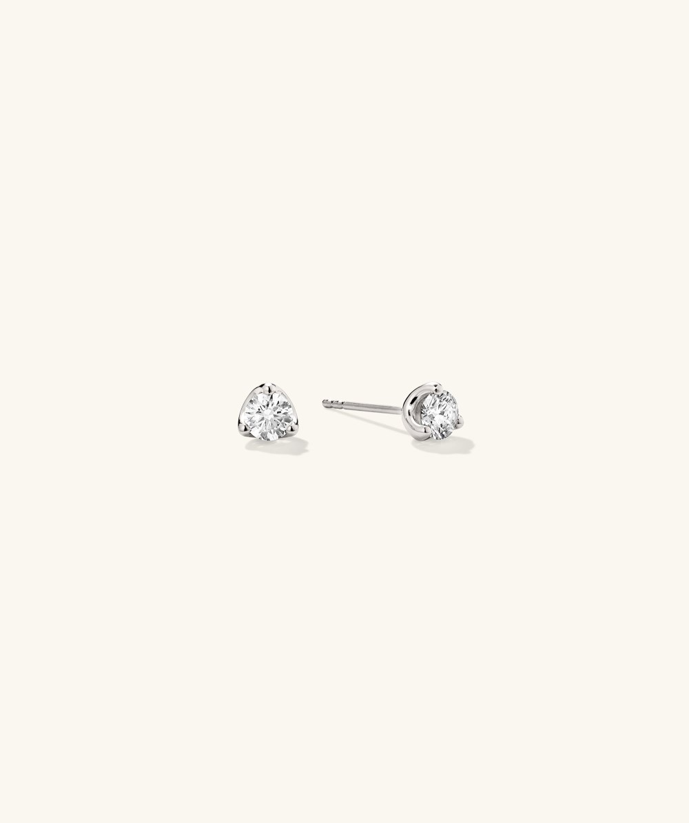 Mejuri Lab Grown Diamond Round Studs 0.5 TCW - 14k White Gold