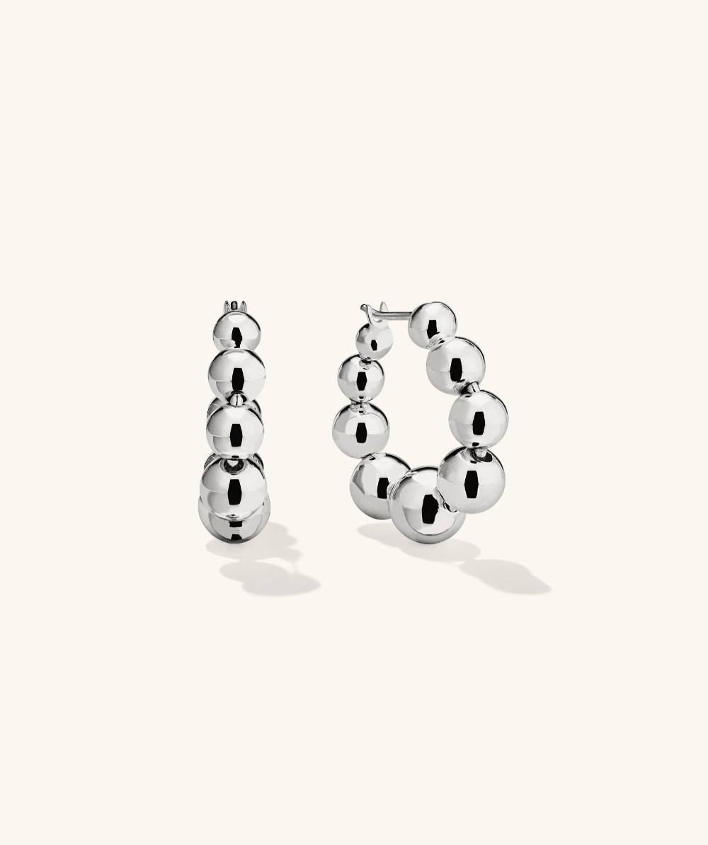 Mejuri Bubble Sphere Hoops - Sterling Silver