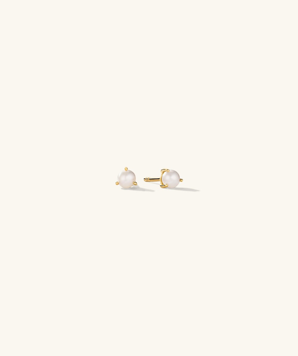 Mejuri Gemstone Mini Studs - 14k Yellow Gold