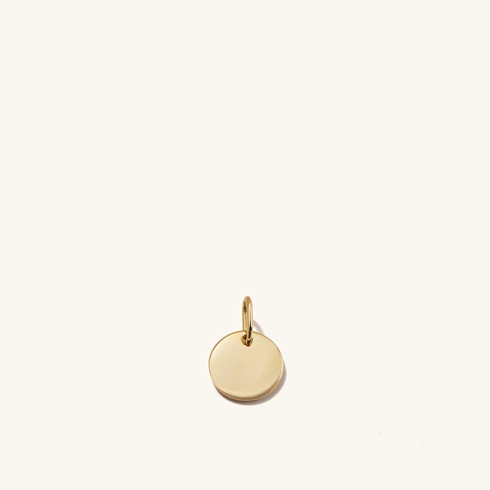 Mejuri Engravable Charm - 14k Yellow Gold