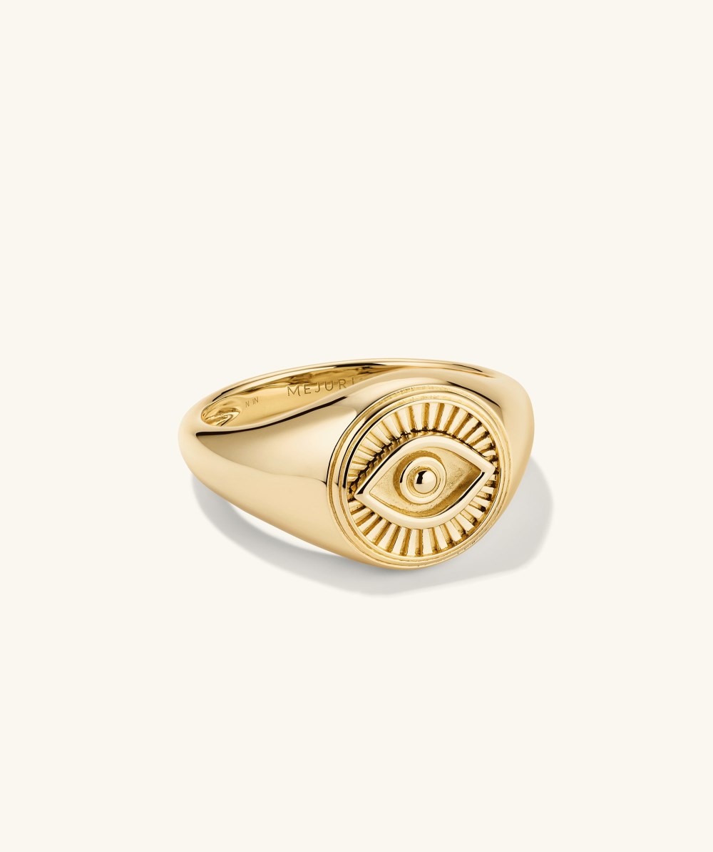 Mejuri Courage Signet Ring - 14k Yellow Gold Mejuri Courage Signet Ring - 14k Yellow Gold