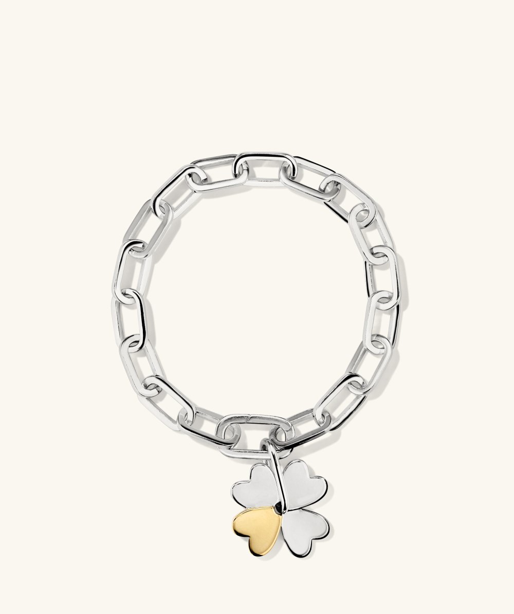 Mejuri Mejuri x GANNI Clover Charm Bracelet - Sterling Silver