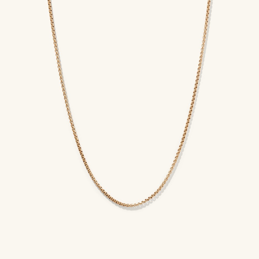 Mejuri Round Box Chain Necklace - 14k Yellow Gold