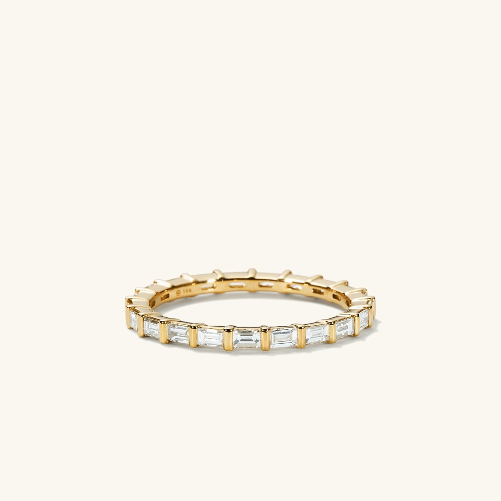 Mejuri Baguette Diamond Eternity Band - 14k Yellow Gold