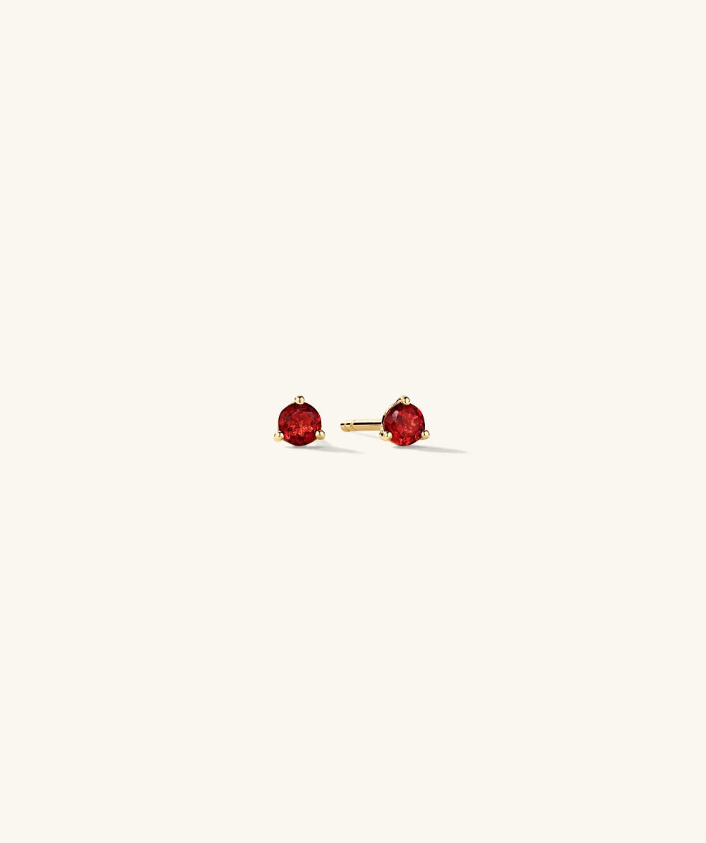 Mejuri Gemstone Mini Studs - 14k Yellow Gold