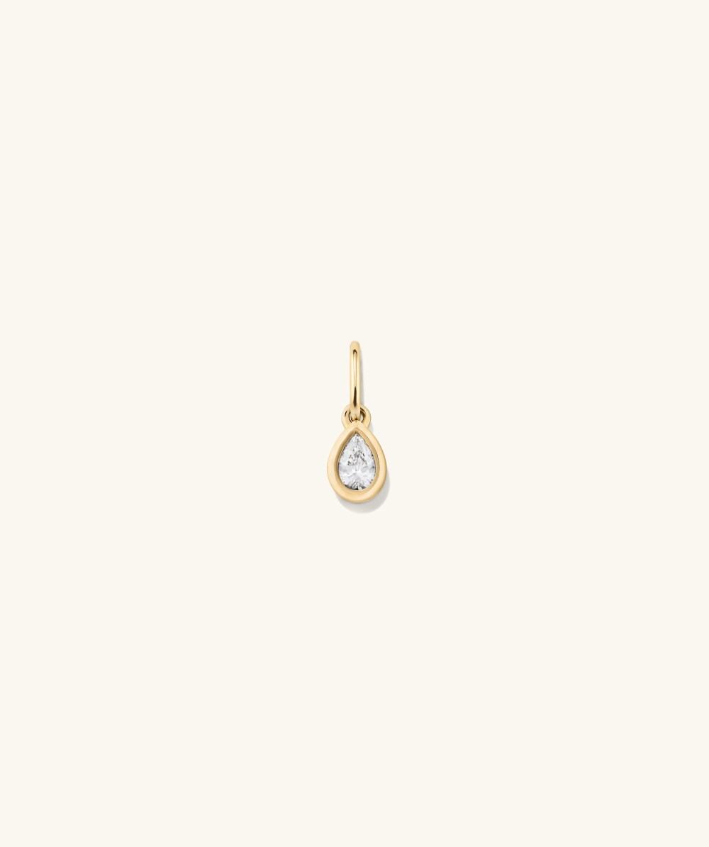 Mejuri Lab Grown Diamond Pear Bezel Pendant - 14k Yellow Gold Mejuri Lab Grown Diamond Pear Bezel Pendant - 14k Yellow Gold